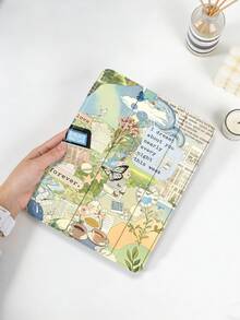 1 件装拼布图案彩绘平板电脑保护套，兼容 Mini4/Mini5/Mini6/Mini7/Air/Air2/9.7/10.2/10.5/Air4/Air5/10.9/Pro 11 英寸/第十代/Air 11 英寸 (M2)-2024/Pro 11 英寸 (M4)-2024/Air 11 英寸 (M3) 2025/(A16) 11 英寸第十一代 2025，Galaxy Tab A8 10.5 英寸 2022。产品特点：不含触控笔，内置触控笔插槽，三折支架，TPU 软边保护，磁吸式睡眠/唤醒功能，清新/优雅/文艺/可爱/趣味/治愈/个性化设计，带触控笔插槽的三折平板电脑保护套 - 彩色 - 查看 6