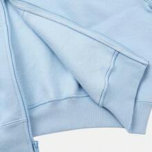 Jordan Chaqueta de sudadera de punto para mujer AS W J BRK FLC FZ MOD CRP JD IO1075-422 - Azul y blanco - Ver 5