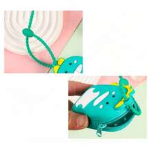 1pc Cartoon Dinosaur Design Elegant Coin Purse, Keychain Pendant, Wallet Gift, Small Present - View 5