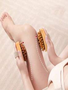 1/2pcs Wooden Massage Brush/Pad, A Tool For Body Massage And Care To Relieve Fatigue And Soreness, Reduce Fat, Promote Lymph And Blood Circulation, And Remove Dead Skin. - Multicolor - View 6