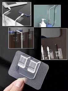 10/30/50个装户外串灯挂钩 - 30个带背胶，无需工具、无需打孔，防水防紫外线，适用于室内外装饰，可用于万圣节、圣诞节和新年花园串灯安装。 - 彩色 - 查看 3