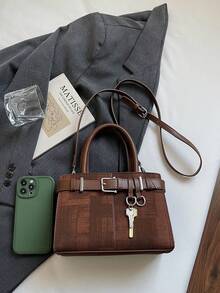 Spring New Arrival Faux Leather Women Casual Fashion Small Square Handbag Shoulder Bag - Multicolor - View 5