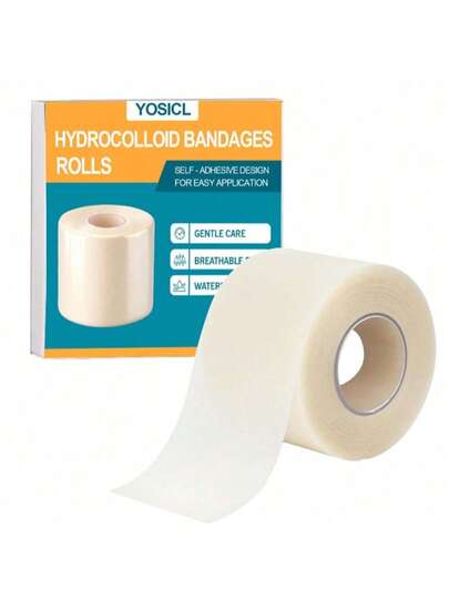 1 ม้วน ม้วนไฮโดรคอลลอยด์ – ตัดตามขนาด, ผ้าปิดแผลไฮโดรคอลลอยด์แบบมีกาวในตัว ซึมซับได้ดีเยี่ยม ยืดหยุ่นและกันน้ำ