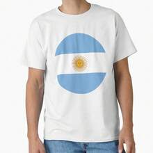 Argentina Flag Classic T-Shirt - White - View 1