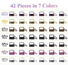 42 piezas Kit de herrajes para llaveros de 2,5 cm (1 pulgada) para hacer llaveros, pulseras, bolsos, teléfonos celulares, carteras, linternas - Multicolor 42 piezas - Ver 8