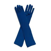 5 Stück/1 Stück 21-Zoll Satin Opernhandschuhe für Frauen, elegante Handschuhe in Ellbogenlänge, Halloween Kostüm Accessoire, Hochzeit Frühling/Sommer Handschuhe mit UV-Schutz - A - Übersicht 21