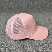 Gorra de béisbol ajustable con bordado de letras, gorra de camionero - Rosa - Ver 4