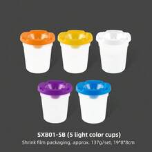 Cốc đựng sơn chống tràn có nắp màu và cọ vẽ, cốc rửa cọ chống tràn, cốc đựng nước dùng cho vẽ tranh, đồ dùng mỹ thuật và thủ công, dùng cho sơn acrylic, màu nước – vật dụng cần thiết cho lớp học vẽ. - A - Xem 15