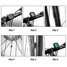 Medidor de código con para bicicleta con pantallaáctil, velocímetro, odómetro, medidor de código, medidor de código con luminoso, odómetro 7AT9 - Rojo - Ver 4