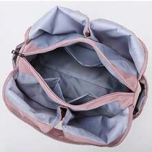 Bolsa de gimnasio y yoga impermeable de gran capacidad para mujer, con compartimentos independientes de múltiples capas y separación de seco y húmedo, bolsa de deporte portátil para ocio al aire libre - Rosa vieja - Ver 8