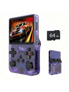 Easypie Selection Ugonetend R36S 64GB Retro Game Console, Built-In 20,000+ Games, 3.5" Screen, Supports 13+ Emulators - Portable Handheld Classic Game Player (Purple) - Xem 10