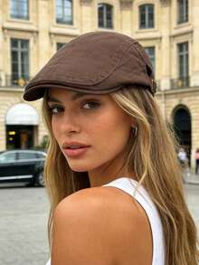 8-Color Reversible Newsboy Cap, Beret Hat,Summer,Beach,Holiday - A - View 3