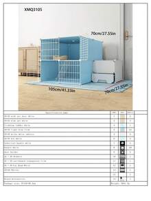 DIY Stackable Double-Decker Kitten Cage With Drawer Litter Box And Separate Toilet Area, Easy Assembly And Disassembly Indoor Cat House - Multicolor - View 14