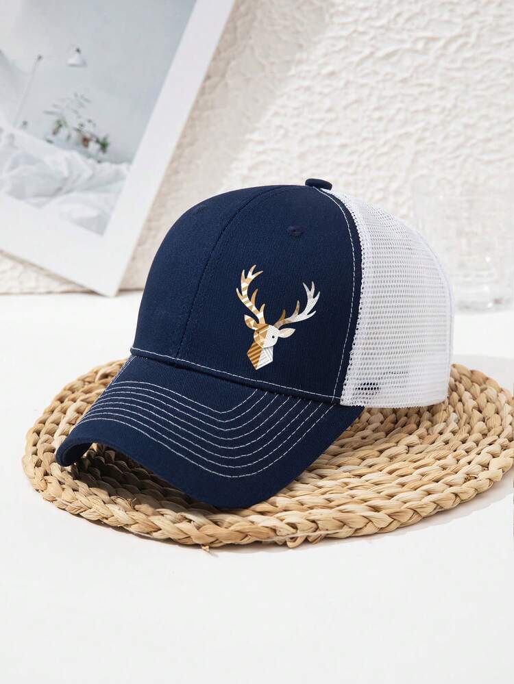 1pc Unisex Deer Pattern Tie Dye Bucket Hat, Stylish Patchwork Design, Adjustable Casual Outdoor Sports Beach Hat, Suitable For Spring, Summer, Autumn - A - View 5