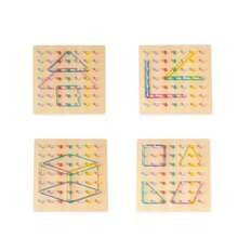 儿童益智认知玩具，形状匹配套圈游戏，思维训练桌面互动早教玩具，适合男孩女孩 - 彩色 - 查看 6