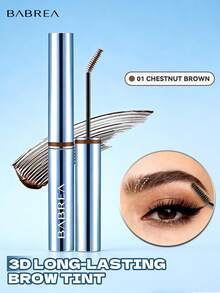 babrea 睫毛眉毛染色套装，专业速效染色套装，易于使用，效果自然，适合初学者和美发沙龙的DIY眉毛睫毛染色入门套装 - 01栗棕色 - 查看 1