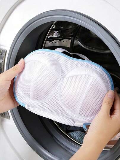 适用于洗衣机的文胸清洗袋，防变形文胸清洗袋，网纱蕾丝内衣精细清洗袋，适合所有罩杯尺寸，可重复使用拉链文胸清洁袋，家用/旅行/宿舍/商务文胸保护袋