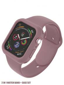 Dây đeo và ốp lưng silicon - Màu tím khói