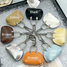 Customized Personalized Mini Handbag Pendant - A Cute Handbag Pendant With A Personalized Name, A Customized Mini Handbag Pendant With A Name - A Fashionable Handbag Pendant Suitable For Handbags, Backpacks And Keys, A Leather Personalized Handbag Pendant With A Silver Chain - Multicolor - View 8