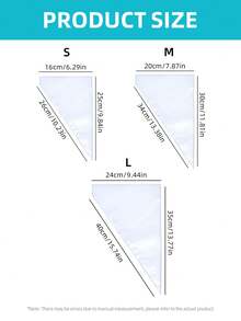 100pcs PE Pastry Bag, Simple Clear Multi-purpose Piping Bag For Baking - Clear - View 2