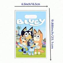Bluey 1套/30个蓝色小狗派对礼品袋卡通宾果糖果包装袋奖杯袋生日装饰用品，派对生日布鲁伊主题装饰，完美节日装饰，精致装饰小礼物（款式随机） - 彩色 - 查看 4