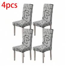 1/2/4/6pcs Waterproof Printed Chair Covers, Suitable For Home Or Party, All Season - Multicolor - View 44