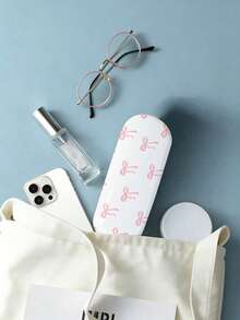 Bow & Heart Print Eyeglass Case, Ins Style Glasses Storage Box, Multi-Functional Storage Box, Fashion Eyewear Case, Innovative Minimalist Design, Portable Waterproof Dustproof, Suitable For Glasses And Prescription Glasses, Protective Eyewear Storage Box, Unisex Glasses Organizer - Multicolor - View 5