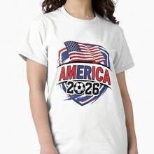 America World Cup 2026 – USA Football  Classic T-Shirt - trắng - Xem 1