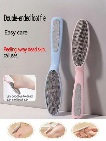 1个足部锉刀，双面去茧器，足部磨砂器，指甲刮刀，修脚工具（颜色随机）