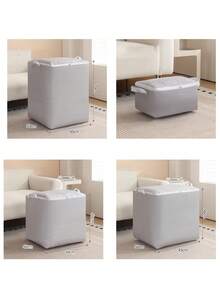 家用衣物收纳箱，适用于衣柜、衣物和毯子，整理篮，大容量搬家袋 - 节省空间，可折叠 - 适合衣柜、床底和汽车运输 - 易于清洁的衣物和玩具收纳方案 - 彩色 - 查看 10