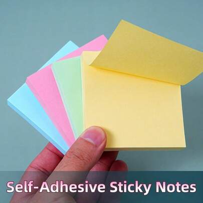 Strong Self-Adhesive, Waterproof, Reusable, No-Trace Tear-Off, Smooth Writing Sticky Notes. Suitable For School, Study, Office, Notebooks, Planners, Diaries, Memos And Marking.