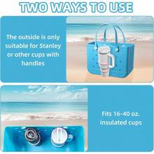 2 Pcs Cup Holder 30oz And 40oz Bottle Accessories, Compatible With Bogg Bags And Simply - C - 查看 4