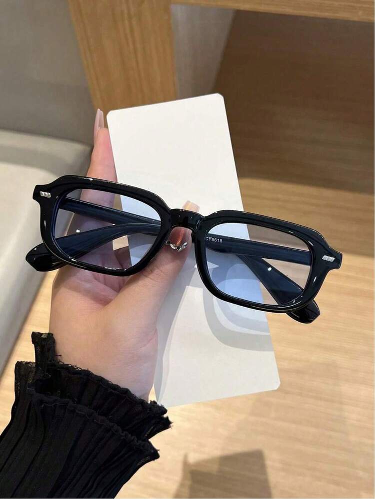 Women's Fashion Glasses, Black Small Square Frame, Retro Casual Style, Suitable For Daily Outings, Summer Beach, Decoration And Street Photography - Multicolor - View 8