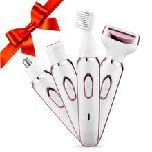 DEBARK 2026 Women's Double-Headed Bikini Trimmer, USB Charging Waterproof Painless Electric Razor, Perfect Four-In-One Body Hair Shaver! Enjoy A Silky Smooth Skin Experience! - 紅白色 - 查看 1
