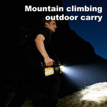 Ultra-Bright LED Flashlight, Portable Flashlight | High Lumen, Zoomable, Adjustable Brightness For Outdoor Use, Emergency Charging, 2400mAh Tactical Flashlight, Durable, Camping Gear, Rechargeable Light - Gold - View 6