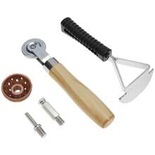 Tire Repair Patch Tools Kit, Tire Tungsten Carbide Buffing Wheels, Includes 42mm Tungsten Steel Buffing Wheel, Tire Patch Roller, And Scraping Cutter - A - View 1