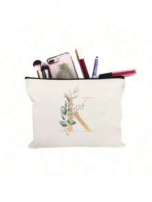 Túi vải lanh, Túi vải lanh họa tiết hoa nhí trang trí nút, Túi xách cỡ lớn tối giản, Túi đựng đồ tiện dụng, Túi mua sắm đa năng, Chữ A-Z lá xanh mạ vàng, Thiết kế mới, Dung tích lớn, Lý tưởng cho mua sắm, Túi đeo vai, Túi xách tay, Túi đựng cơm trưa, Hộp cơm trưa, Phù hợp cho nữ, Phiên bản năm mới - trắng - Xem 51