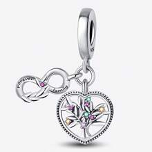 1pc 925 Sterling Silver Infinity Tree Of Life Charm Bead, Suitable For Women Bracelet Bangle DIY Jewelry Making And Daily Decoration - Beads 2 - View 14