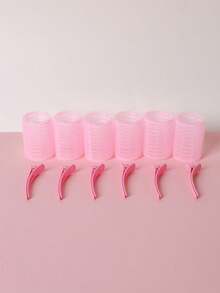 Selbsthaftender Lockenstab-Set, Hitzefrei Lockenwickler und Haarklammern DIY Haarstyling Werkzeuge (Pink) Schlafzimmer Deko Haarzubehör Haarstyling Set Haarstyling Werkzeug Set - Pink - Übersicht 2