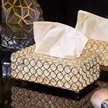 1pc Premium Metal Tissue Box Holder, Suitable For Upscale Clubs, Hotels, Restaurants And Homes, Ideal Housewarming Gift - Multicolor - View 3