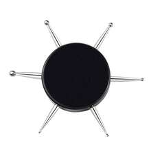 1个6孔不锈钢圆形美甲点钻笔架托盘，花卉图案 - 彩色 - 查看 5