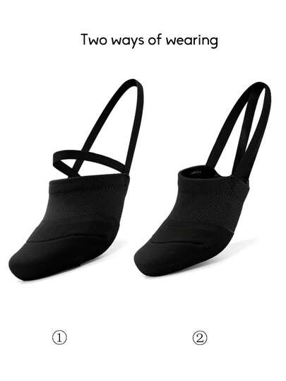 Women's Half Sole Ballet Dance Shoes Soft Knitting Fabric Belly Dance Foot Thongs Pirouette Dance Shoes Half Soles Lyrical Ballet Flats Rhythmic Gymnastics Dancing Slippers Could Cushion The Pointe Shoes