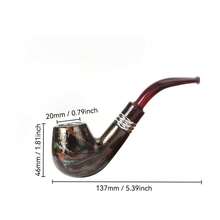 1 pieza Pipa elegante de colores, para uso de tabaco, diseño de patrón creativo personalizado, materiales duraderos, portátil, fácil de desmontar y limpiar, que aporta la alegría del fumar tradicional - A - Ver 5