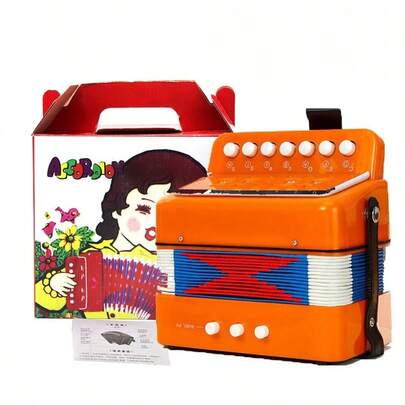 Mini-Akkordeon | 7 Tasten, leicht und tragbar, geeignet für erwachsene Anfänger, eine perfekte Wahl zum Erlernen kleiner Musikinstrumente – das perfekte Geburtstagsgeschenk.