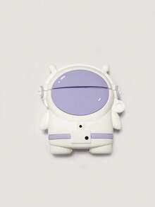 1个紫色和白色硅胶3D宇航员心形耳机保护套，兼容苹果1/2 - 彩色 - 查看 5