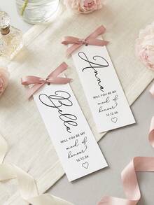 1/3 tấm thiệp "Bạn có muốn làm phù dâu của tôi không?" được cá nhân hóa, tùy chỉnh văn bản, thiệp mời làm phù dâu cho lễ cưới và tiệc cưới, thiệp cầu hôn phù dâu, thiệp cầu hôn phù dâu, ý tưởng quà tặng, thiệp cầu hôn phù dâu trưởng. - Nhiều màu - Xem 3