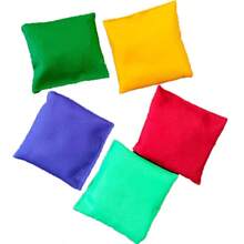 5个/9个/13个沙袋，1.97英寸豆袋，投掷游戏，方形豆袋，豆袋投掷，沙滩投掷袋，草坪游戏，户外游戏和活动 - 彩色 - 查看 9