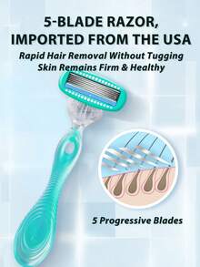 Schick 1pc Women's Comfortable & Silky Bikini Razor, 1 Handle, 1 Blade, Infused With Chamomile Extract, Lightweight & Portable, Suitable For Sensitive Skin - Mint Green - View 4