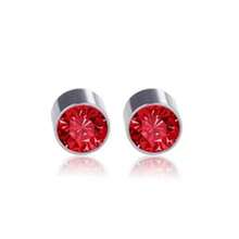 Pendientes magnéticos con rhinestones de estilo europeo y americano, pendientes de aro de lujo personalizados para hombres - Pendientes magnéticos de diamantes de colores - Ver 8
