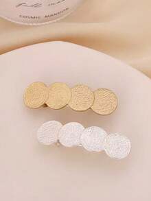 2026新款金属凹槽设计弹簧夹发夹，高端发夹侧夹刘海发夹，女士适用 - 彩色 - 查看 2